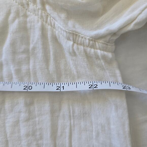 Free People We the Free Secret Falls Smock Top Cotton Ivory Size M Cottagecore - Picture 12 of 13